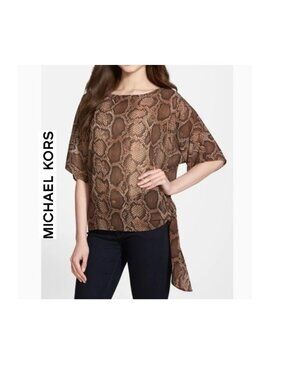 NWT ~ MICHAEL KORS OVERSIZED SNAKE PRINT TOP sz S